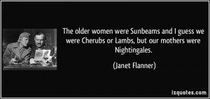 The older women were Sunbeams and I guess we were Cherubs or Lambs ...