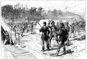Battle of Shiloh Civil War: Confederate Charge upon Prentiss's Camp of ...
