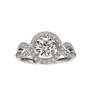 Harry Winston Micro Pave Engagement Ring