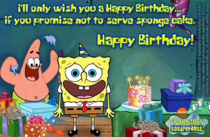 Sponge Bob Birthday Cards