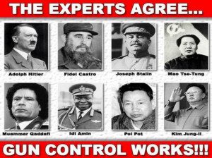 ... Pol Pot and others all disarmed their people. Yes, gun control works