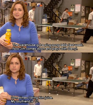 she s dating a ping pong child on the office