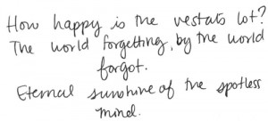 ... world forgot. Eternal sunshine of the spotless mind. - Alexander Pope