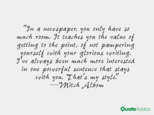 you the value of getting to the point of not pampering yourself