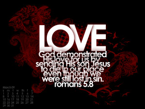 Christian Quote: Love Wallpaper Background