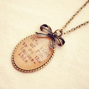 Walt Disney Quote Necklace featuring It's by DearDelilahHandmade, $29 ...