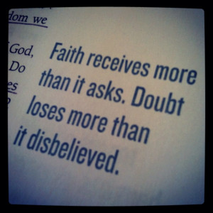 Faith and Doubt - from Beth Moore's James bible study