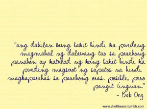 Sad Love Quotes And Sayings Tagalog Bob Ong Funny