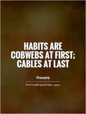 Good habits are as addictive as bad habits but much more rewarding.