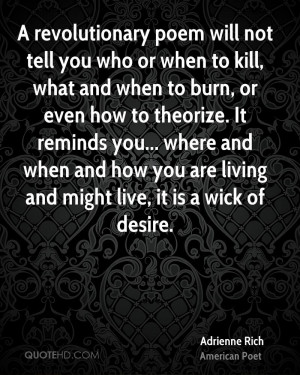 revolutionary poem will not tell you who or when to kill, what and ...