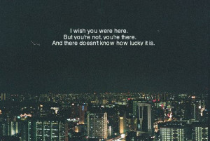 You know what I just remembered? If you really want something, you don ...