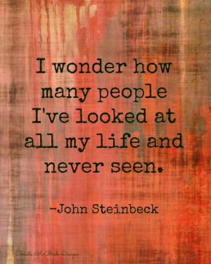 John Steinbeck Quote 8x10 Print. $10.00, via Etsy.