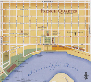 New Orleans French Quarter Map