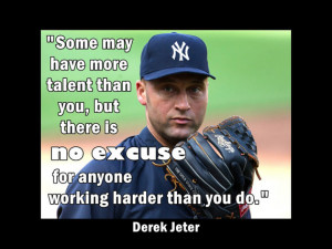 Baseball Poster Derek Jeter Poster NY Yankees Fan Photo Quote Wall Art ...