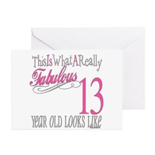 13th Birthday Gifts Greeting Card for