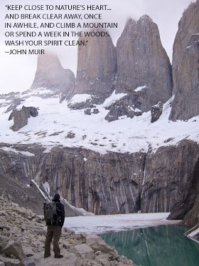 John Muir quote on a photo by Colby Brown.