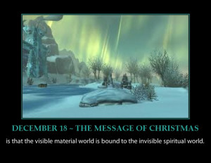 CHRISTMAS MESSAGE ADVENT CALENDAR-BEAUTIFUL WINTER SCENE