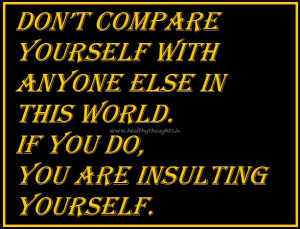 comparing yourself to others quote