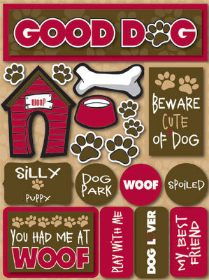 reminisce animals pet dog puppy 3d scrapbook stickers 動物 ペット ...