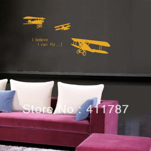 ... airplane quote Pattern Home Decor Wall Stickers Wall Decals-I can fly