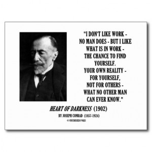 Joseph Conrad Work Chance Your Own Reality Quote Postcard