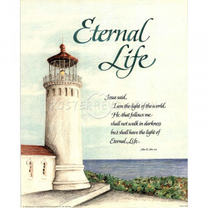 Eternal Life (Lighthouse) Art Print Poster - 16x20