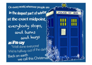 Doctor Who Christmas Card Available from juleslediard.co.uk
