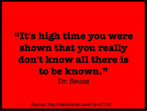 It’s high time you were shown that you really don’t know