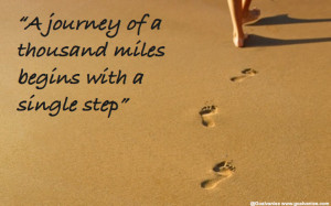 journey of a thousand miles begins with a single step, Lao Tzu quote