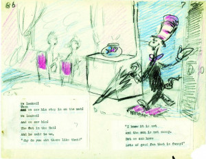 sketch as Cat in the Hat was being developed