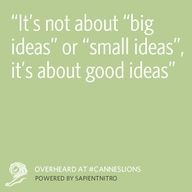 Overheard at #CannesLions #Advertising #Quote More