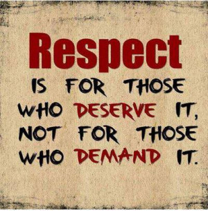 Money cannot buy everything and certainly cannot buy RESPECT. This is ...