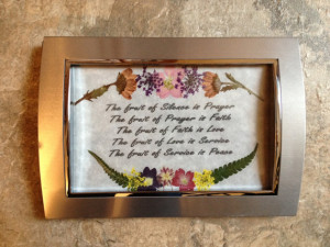 Religious Quotes - Framed Quote Art and Pressed Flowers