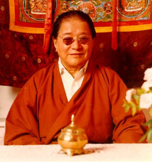 beliau adalah KYABE DUDJOM RINPOCHE guru besar aliran nyimangpa ...