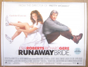 title runaway bride original quad poster film poster movie poster ...