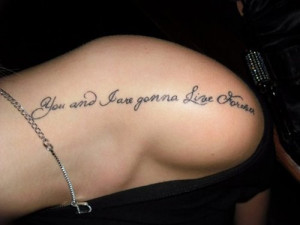 Quotes tattoo is one of the best welcome tattoos for women and girls ...