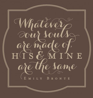 Emily Bronte quote on love