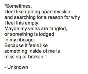 feeling broken and vulnerable...