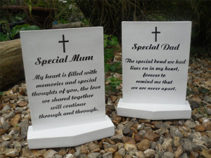 Grave-Memorial-Plaque-Special-Mum-Dad-White-Cross-Verse-Ornament-Gift ...