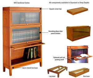 Contemporary 800 Series Barrister Bookcases From Hale