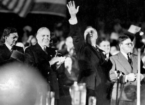 ... Governor Alfred Landon in a landslide for his second term in office