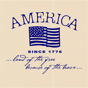 Wall Decals and Stickers - American flag: since 1776.. (4)