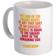 Scarecrow Math Quote Mug for