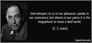 Lewis Christianity God God Speaks Pain Quote On Pain Quotes