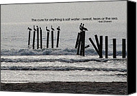 Beach Thoughts Quotes Canvas Prints - PELICANS quote Canvas Print by ...