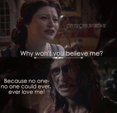 Belle: Why won't you believe me? Rumplestiltskin: Because no one, no ...