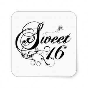 Sweet Sixteen (16) Quotes Sticker