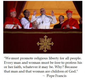 Pope Francis on Religious Liberty