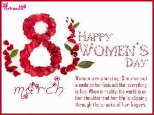 Happy International Women's Day Wishes and Greetings Message SMS Card ...