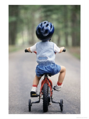 ... image 422682a~Little-Boy-Riding-His-Bicycle-with-Helmet-Posters.jpg